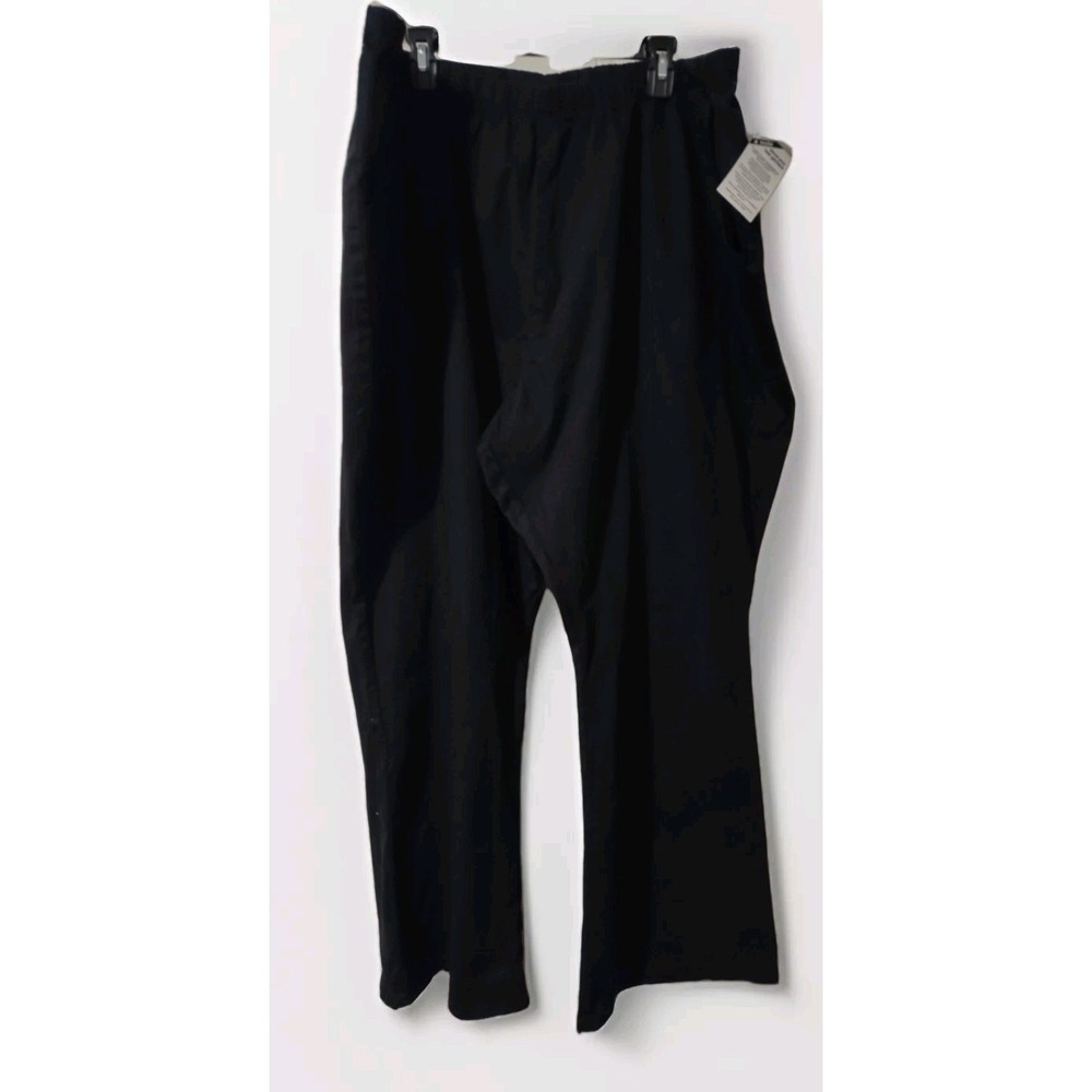 Pants Denim 24/7 Black 32W Womens Relaxed Fit Elastic Waist Plus Size Norm Core - Picture 4 of 9
